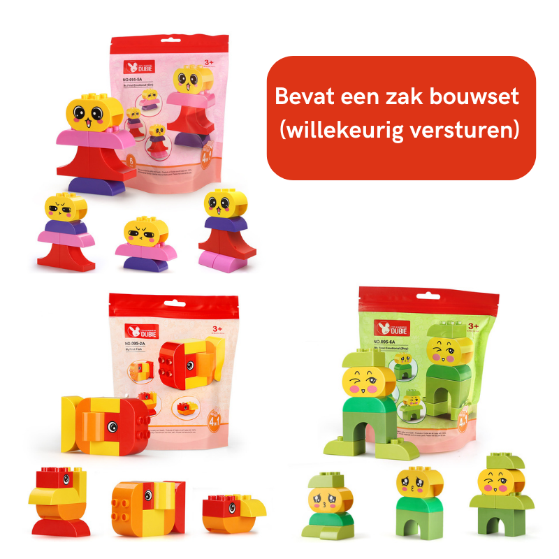 gratis bouwsetje willekeurig versturen, modellen van vis, meisje of jongen