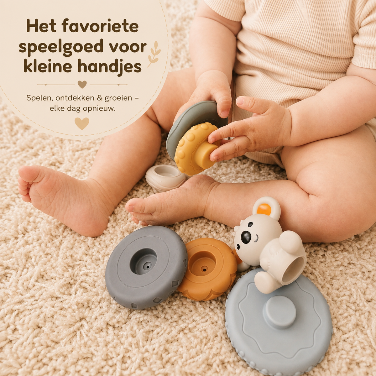 Baby Sensorisch Blokkenset met Koala