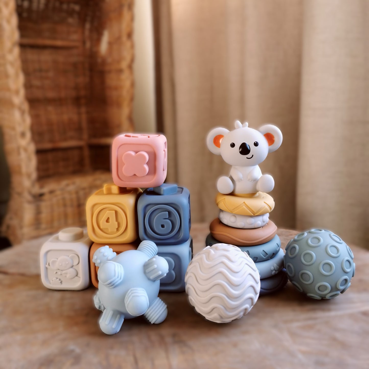 Baby Sensorisch Blokkenset met Koala