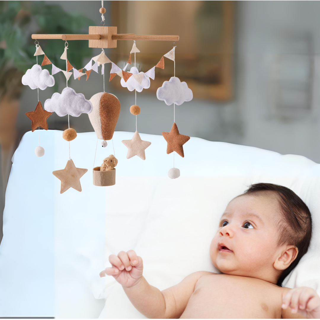 Kraamcadeau Baby Mobiel Luchtballon
