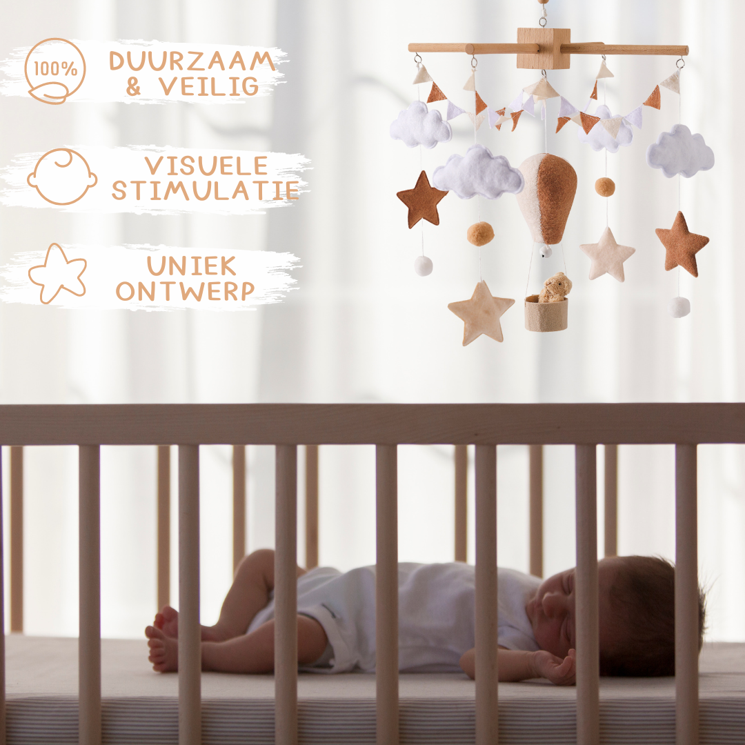 Kraamcadeau Baby Mobiel Luchtballon