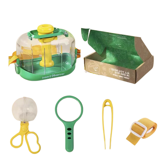 insecten potje, tang, pincet, vergrootglas