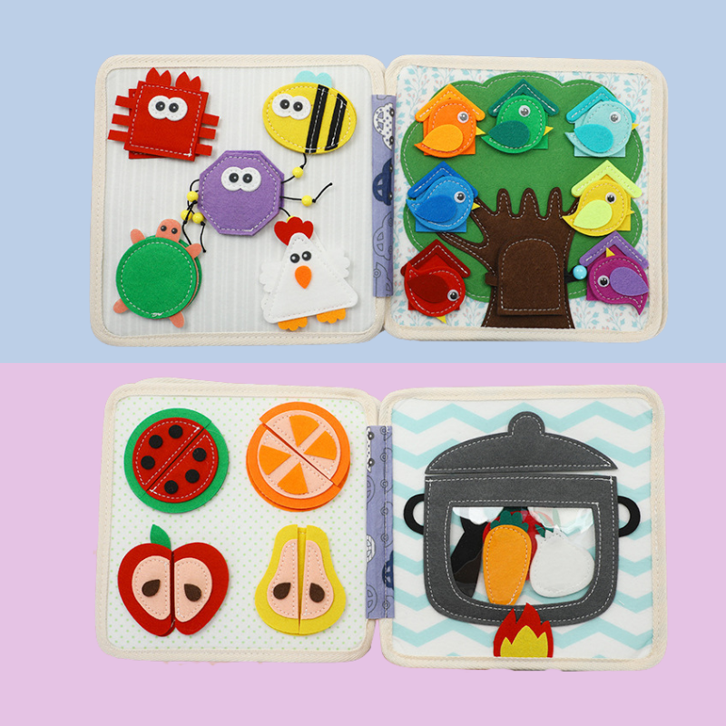 Interactief viltboek voor peuters van 1-4 jaar om motoriek te ontwikkelen