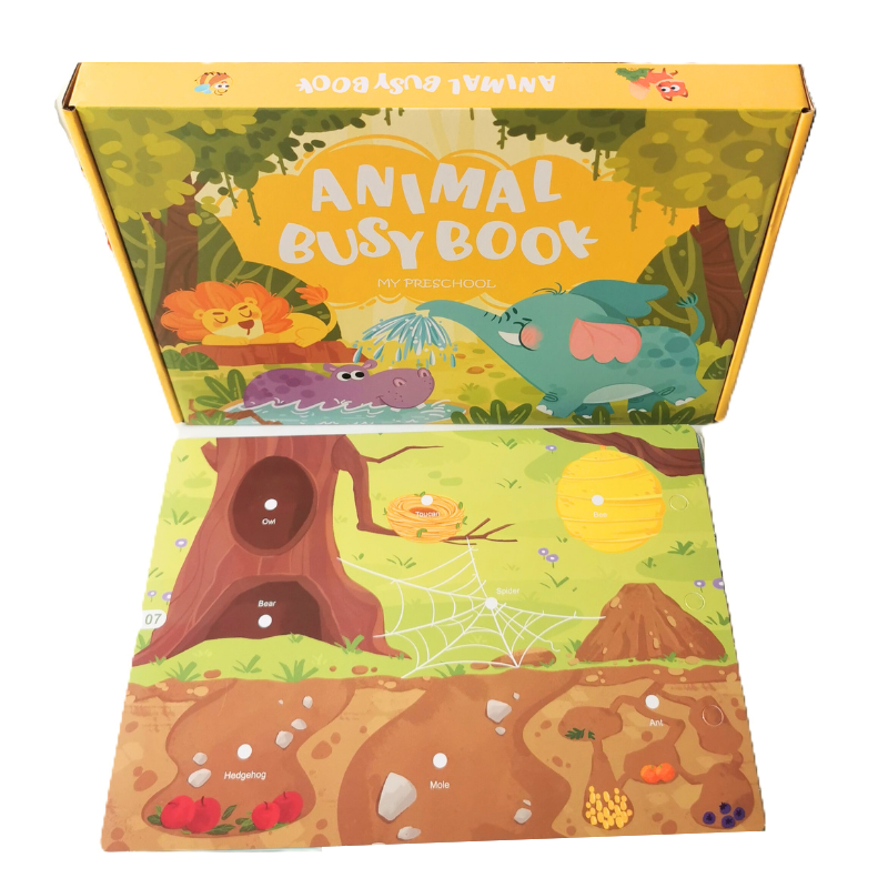 Livre occupé Montessori Animaux de la forêt