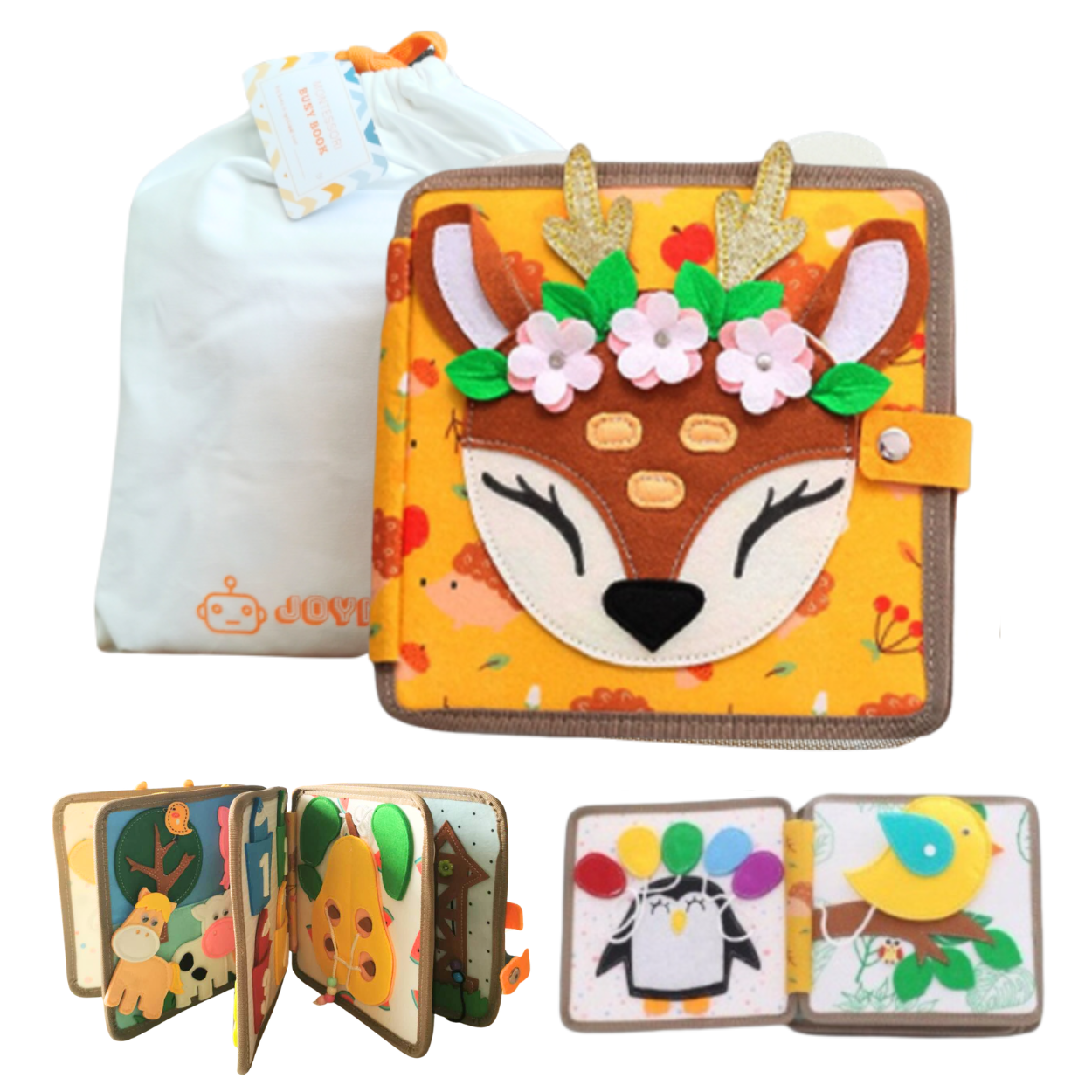 Montessori activiteitenboek Hert - Busy book van vilt