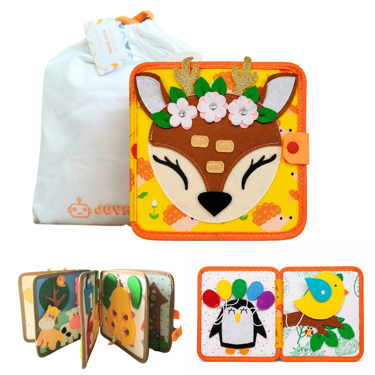 Montessori activiteitenboek Hert - Busy book van vilt
