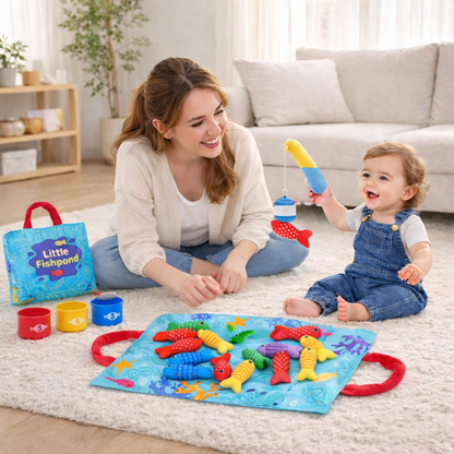 Baby Stoffen Visspel - Baby speelgoed vanaf 6 maanden