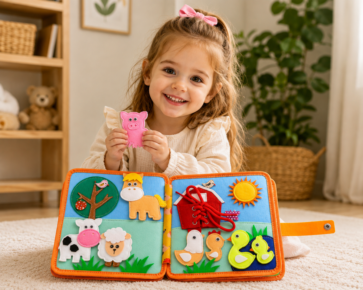 Montessori activiteitenboek Hert - Busy book van vilt