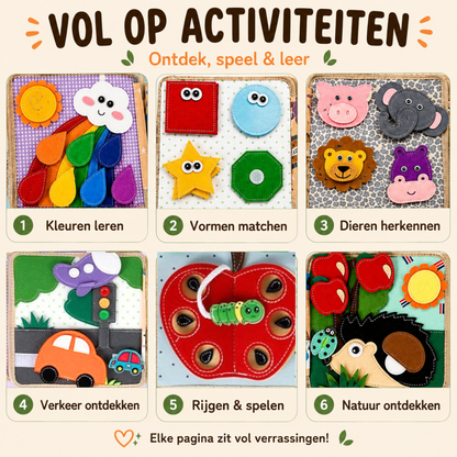 Montessori Activiteitenboek van Vilt - Busy Board Book Giraffe
