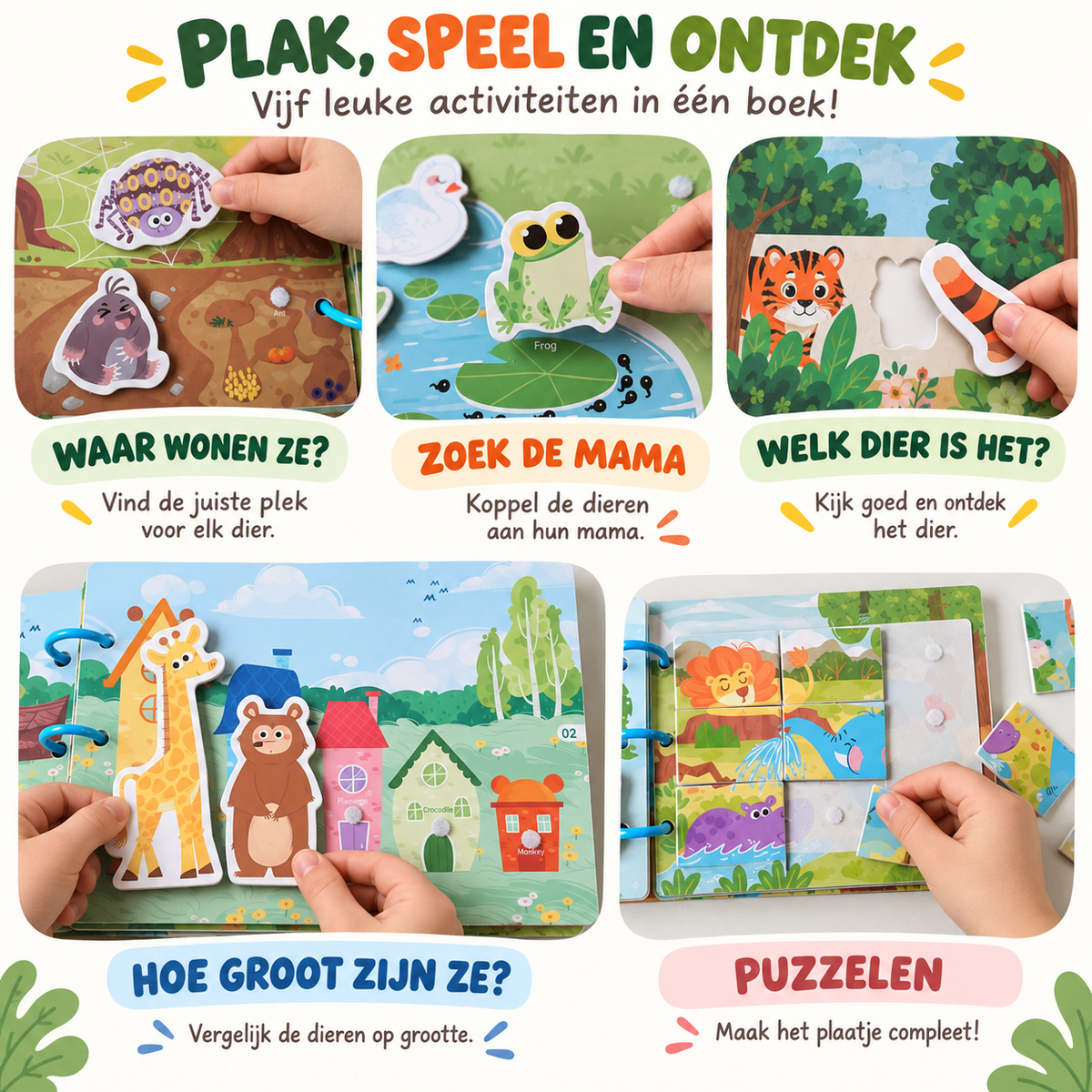 Montessori Busy Book - Bosdieren