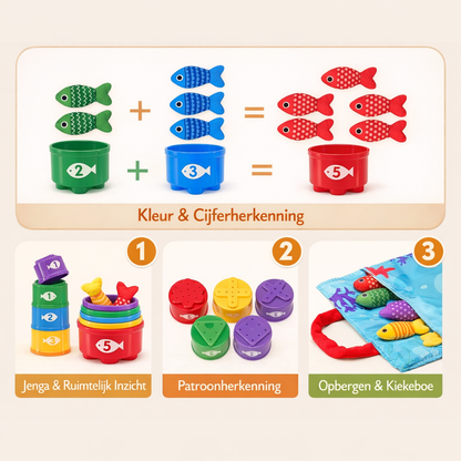 Baby Stoffen Visspel - Baby speelgoed vanaf 6 maanden