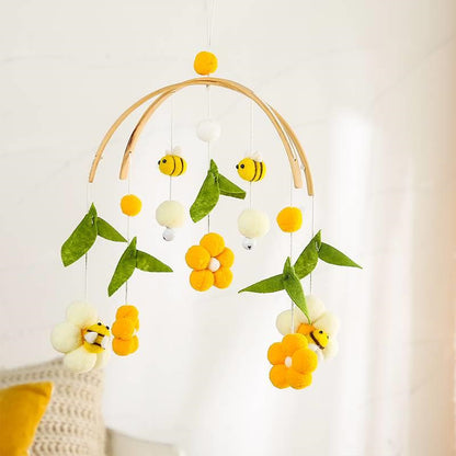 Baby mobiel bijen en bloemen