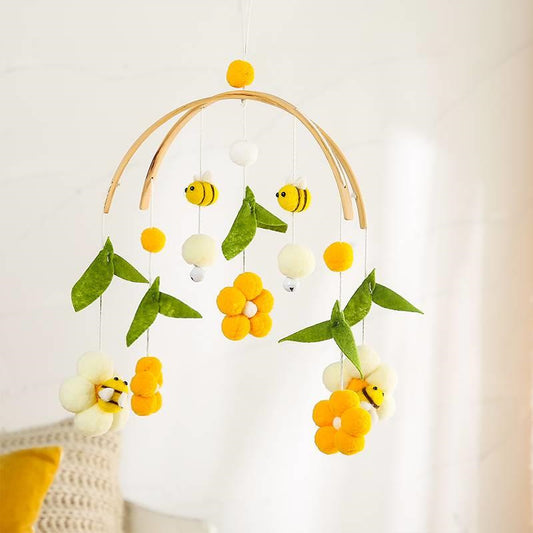 Baby mobiel bijen en bloemen