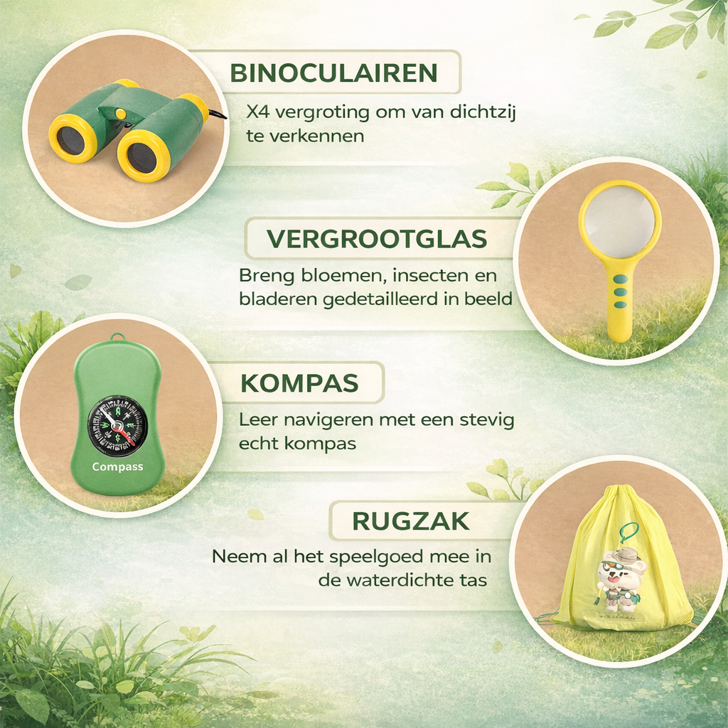 Insecten Ondektset Insectenpotje met vergrootglas