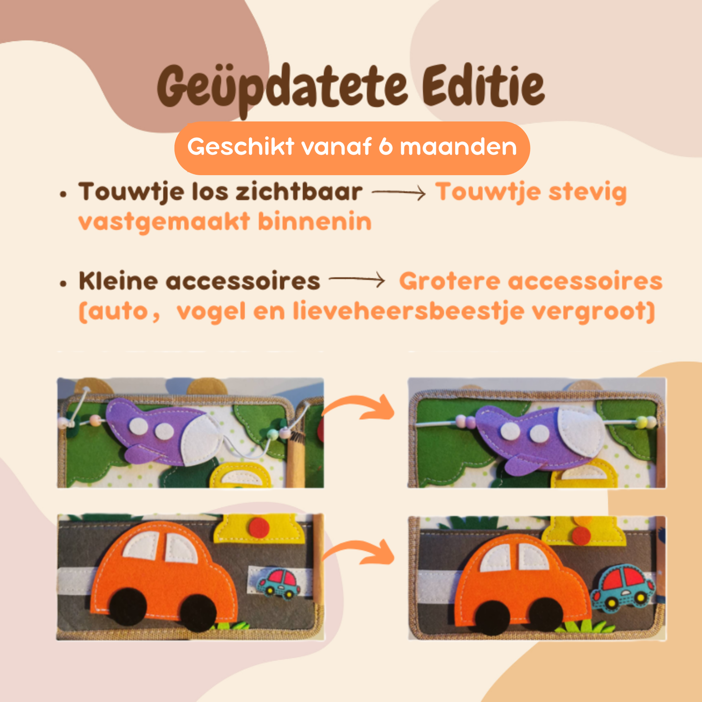 Montessori Activiteitenboek van Vilt - Busy Board Book Giraffe