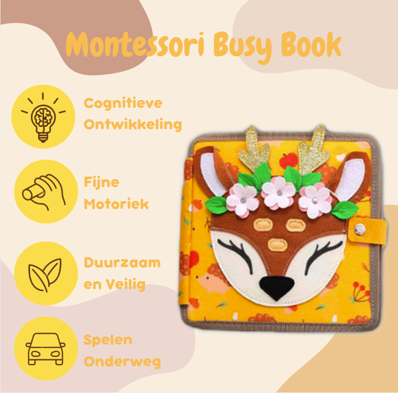 Montessori activiteitenboek Hert - Busy book van vilt