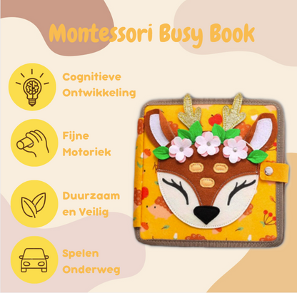 Montessori activiteitenboek Hert - Busy book van vilt