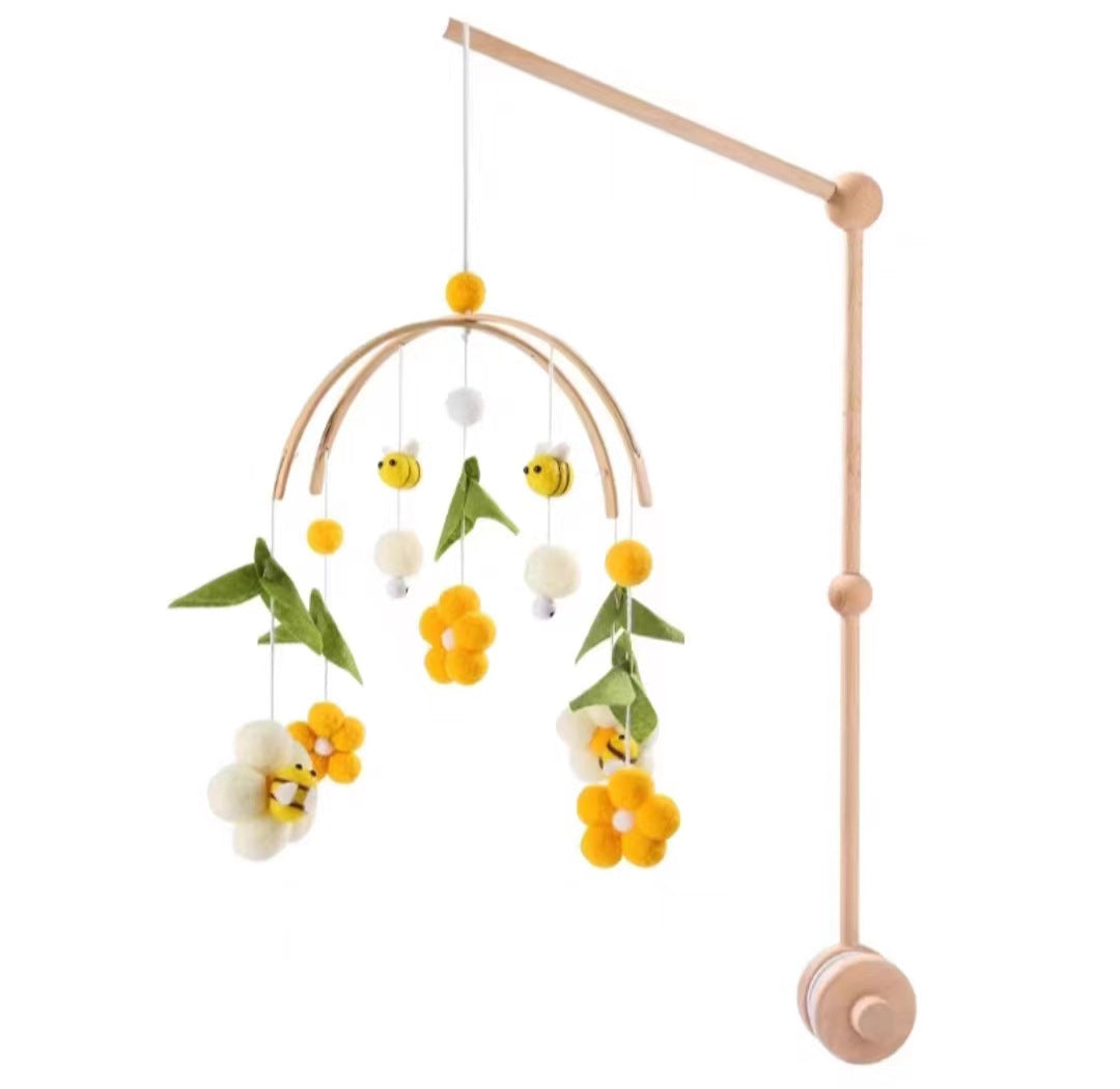 Baby mobiel bijen en bloemen