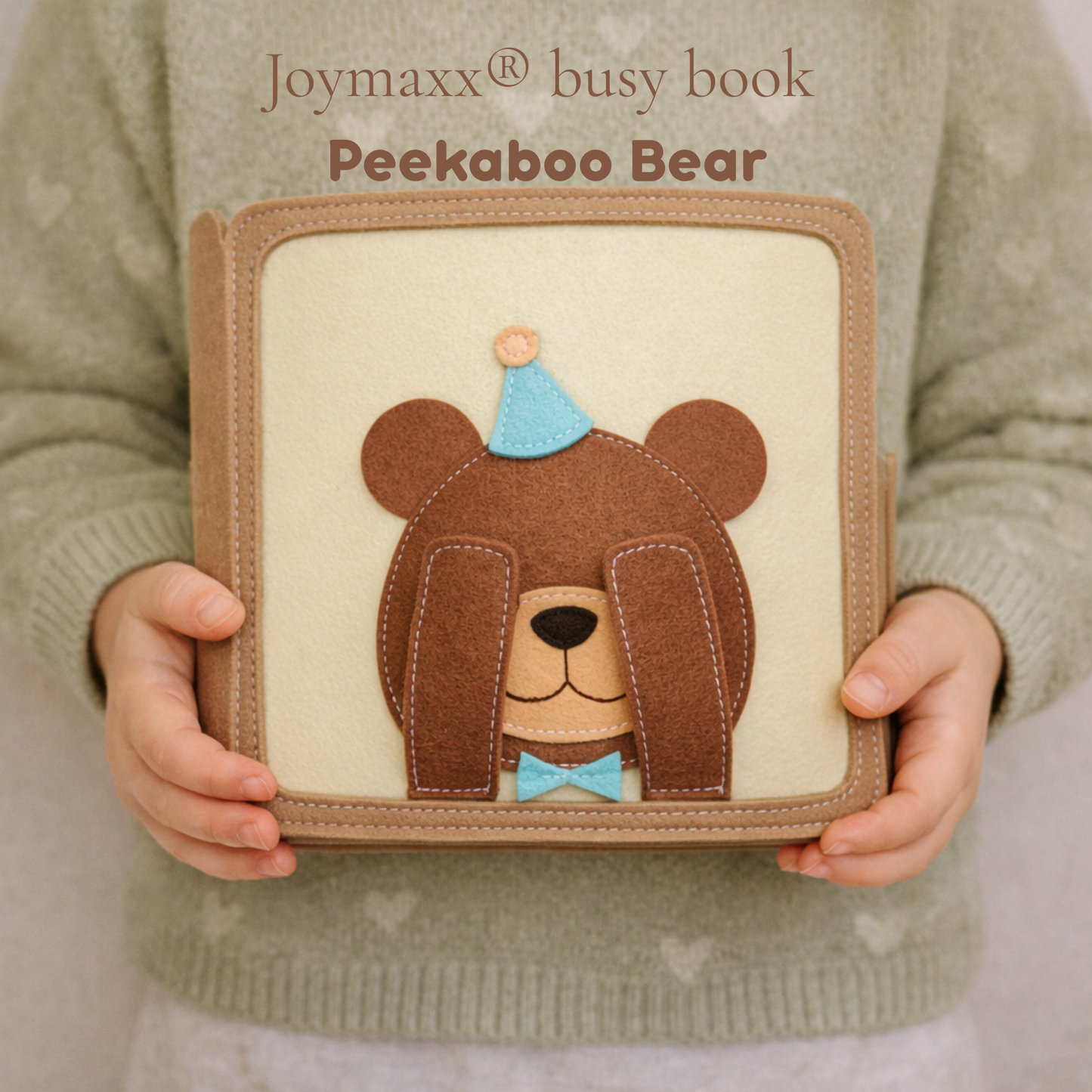 Montessori Busy Book Kiekeboe Beer - Met naam (persoonlijk cadeau)