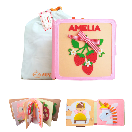 Montessori Busy Book Sweet Strawberry - Gepersonaliseerd