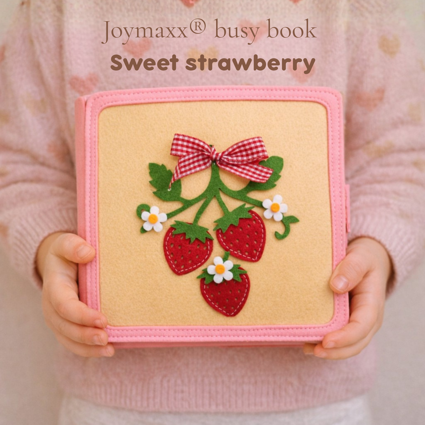 Montessori Busy Book Sweet Strawberry - Gepersonaliseerd