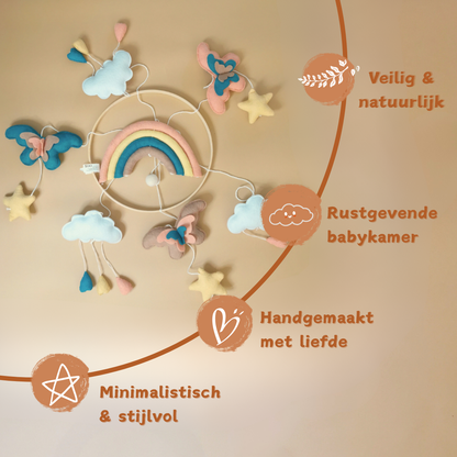 Baby Mobiel Regenboog en Vlinders