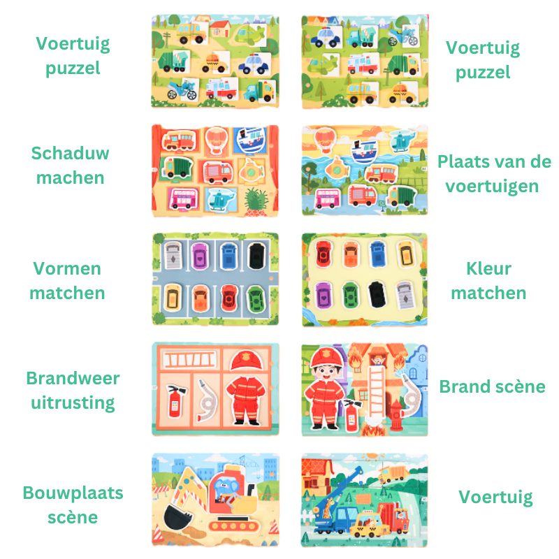 Montessori Busy Book Voertuigen