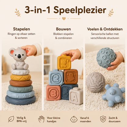 Baby Sensorisch Blokkenset met Koala