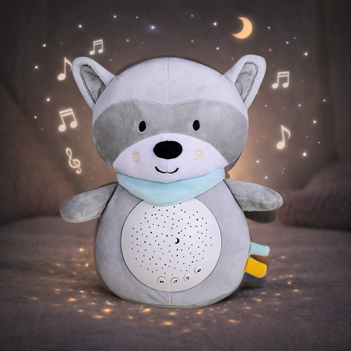 Sterrenhemel Projector Knuffel – Zacht Licht & Rustgevende Geluiden